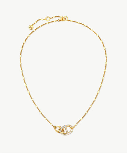 Vero Pave Mariner Interlocking Pendant Necklace