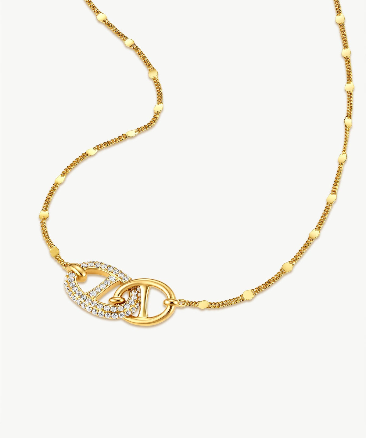 Vero Pave Mariner Interlocking Pendant Necklace