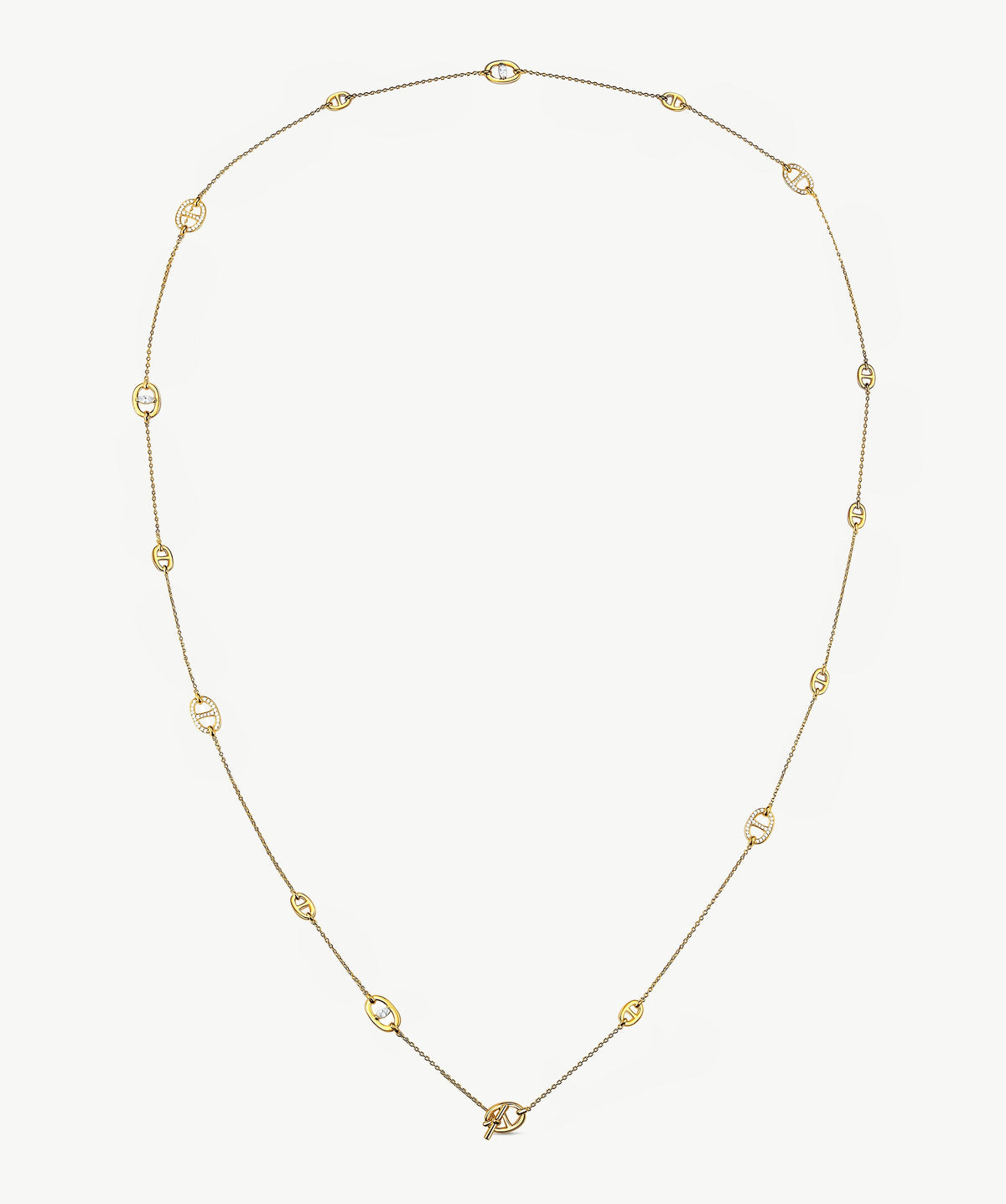 Vero Pave Mariner Layered Long Necklace