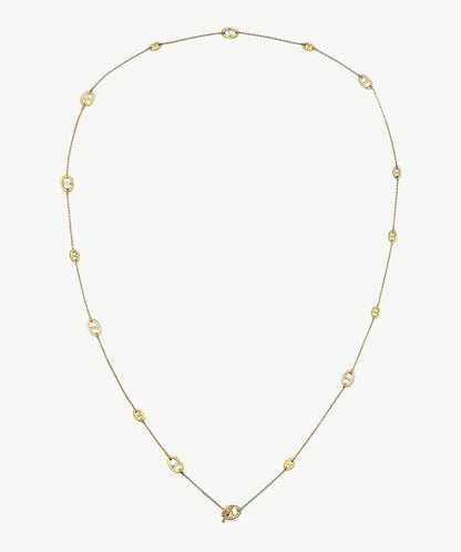 Vero Pave Mariner Layered Long Necklace