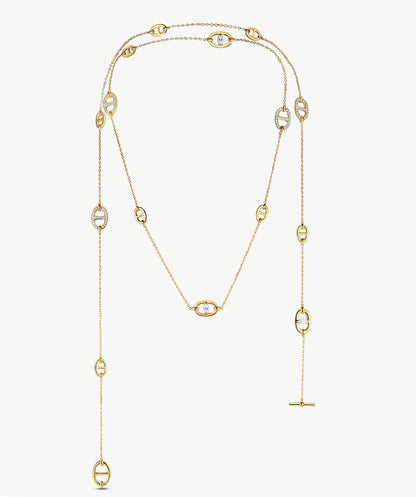 Vero Pave Mariner Layered Long Necklace