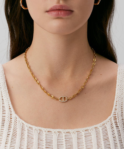 Vero Pave Mariner Chain Necklace