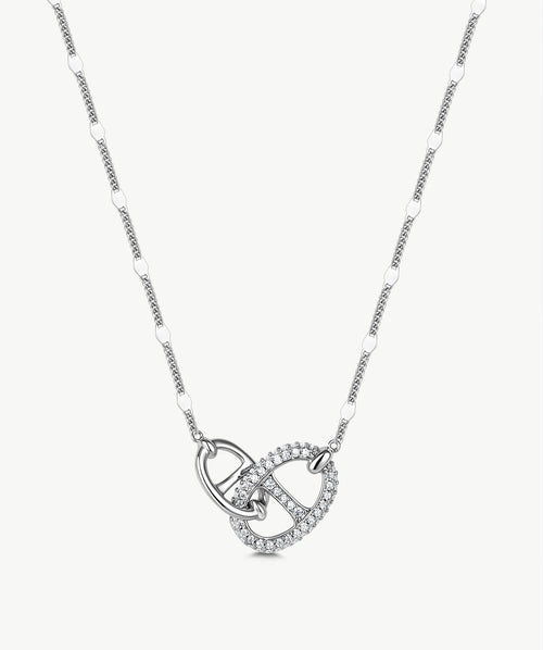 Vero Pave Mariner Interlocking Pendant Necklace