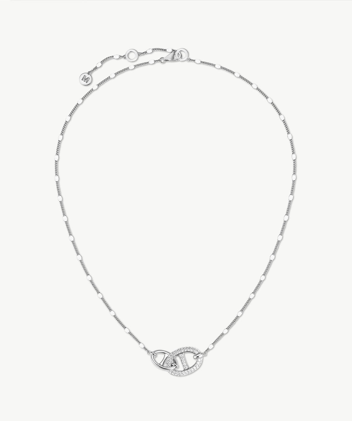 Vero Pave Mariner Interlocking Pendant Necklace
