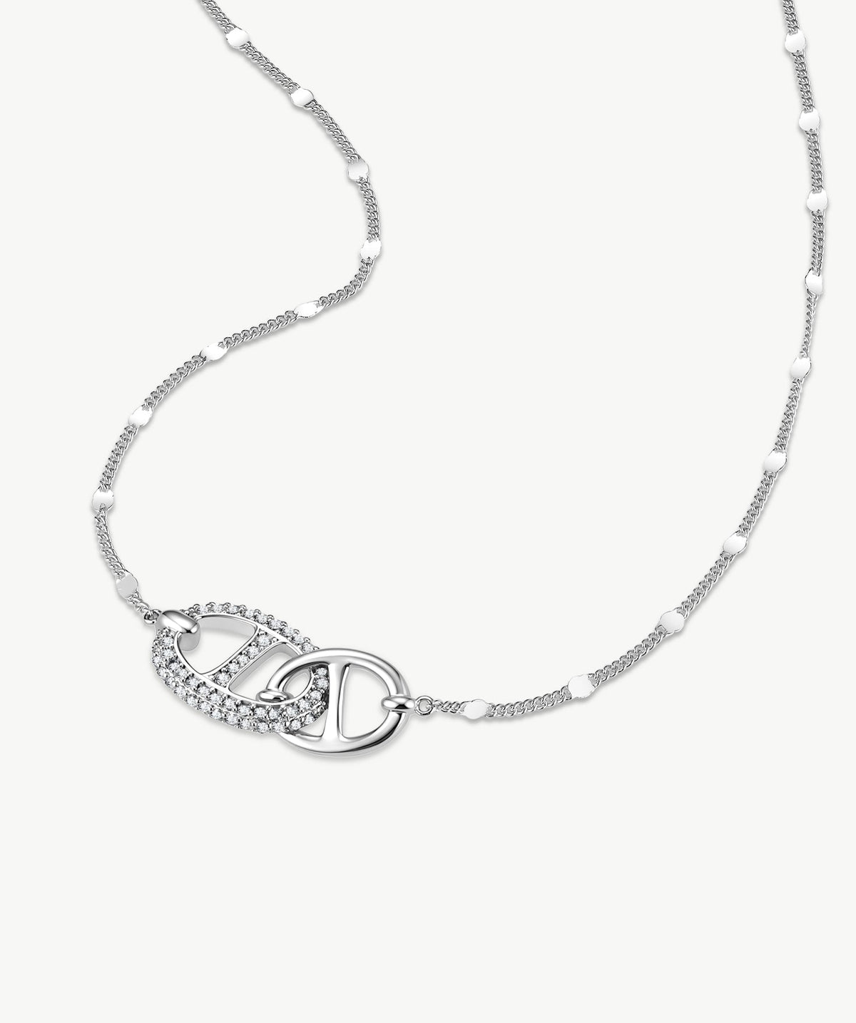 Vero Pave Mariner Interlocking Pendant Necklace