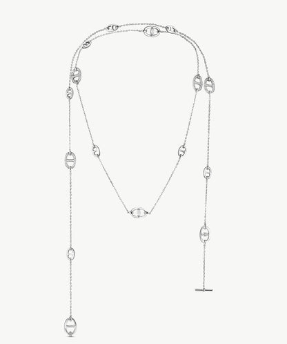 Vero Pave Mariner Layered Long Necklace
