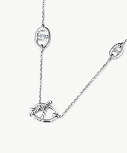 Vero Pave Mariner Layered Long Necklace