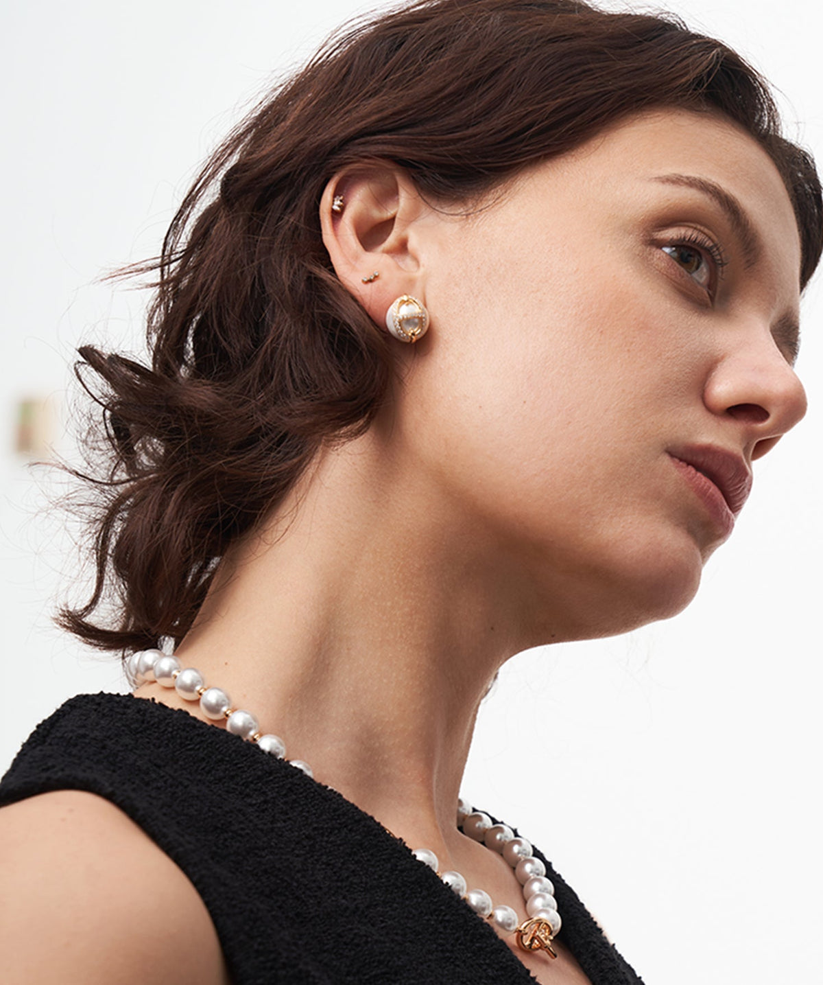 Vero Pearl Mariner Stud Earrings