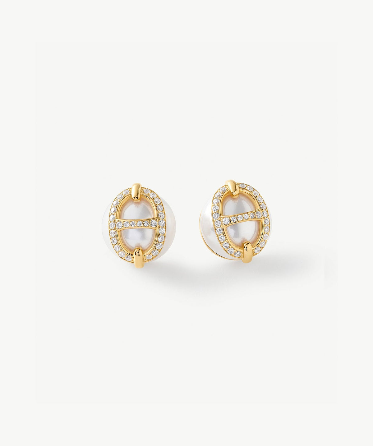 Vero Pearl Mariner Stud Earrings