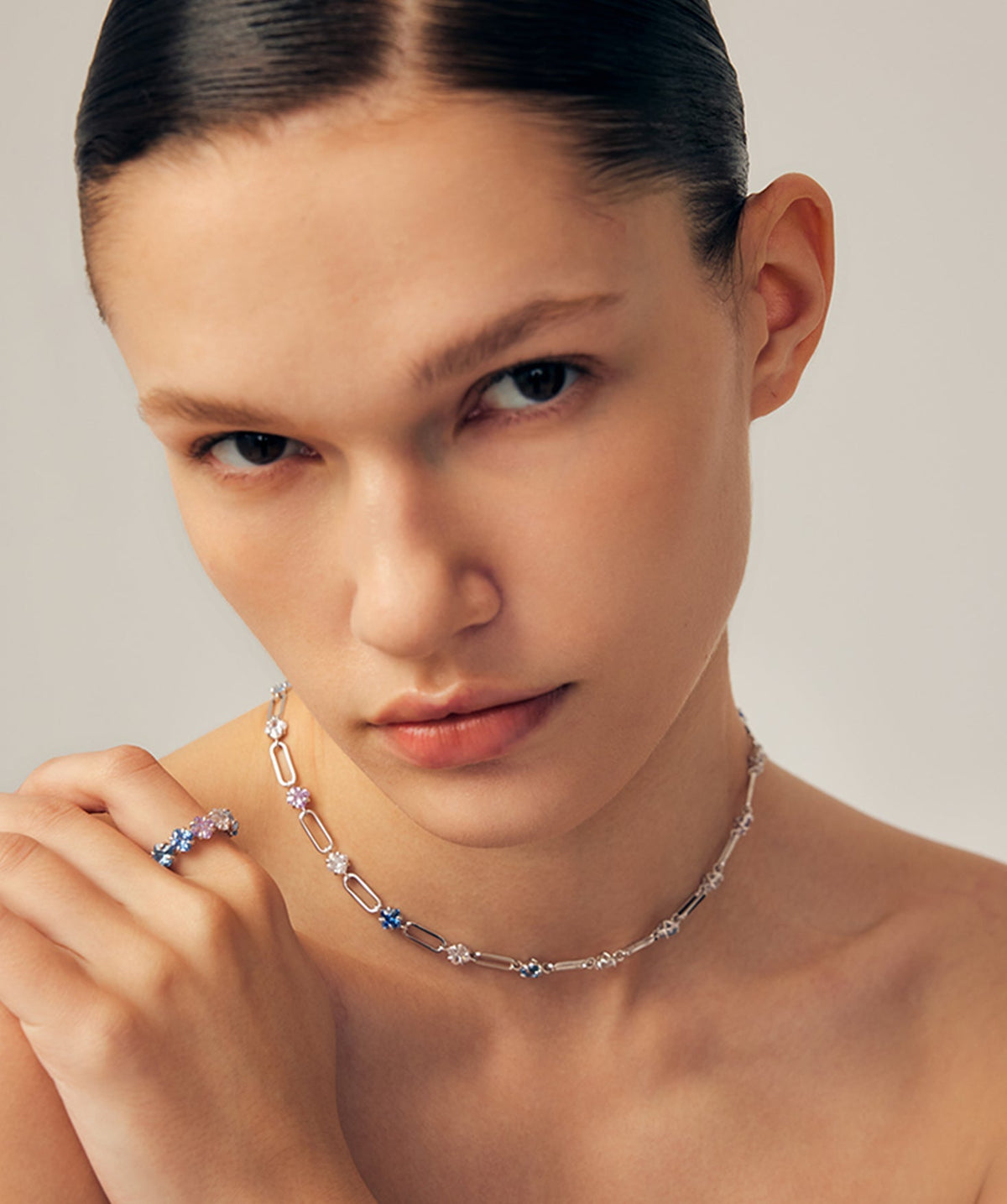 Wilda Gemstone Aurora Eternity Ring