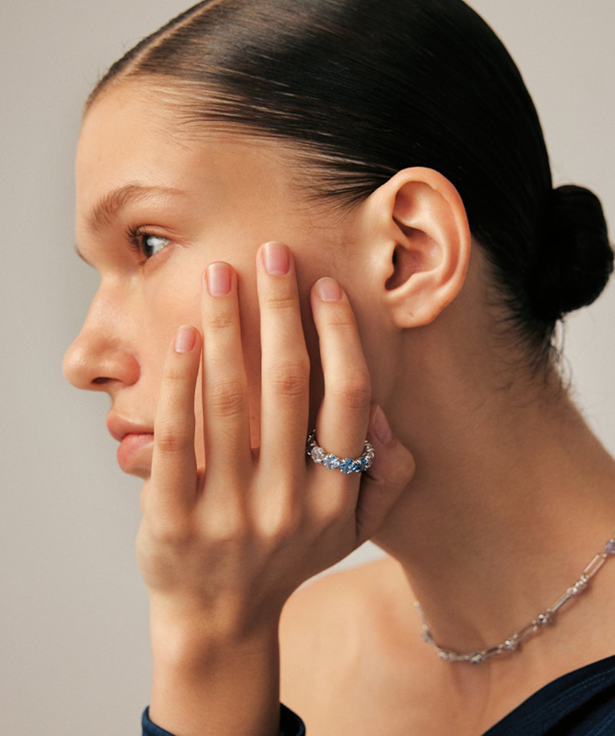 Wilda Gemstone Aurora Eternity Ring