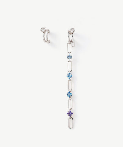 Wilda Gemstone Aurora Mismatched Cocktail Earrings