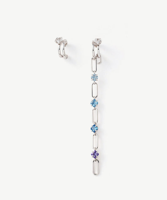 Wilda Gemstone Aurora Mismatched Cocktail Earrings