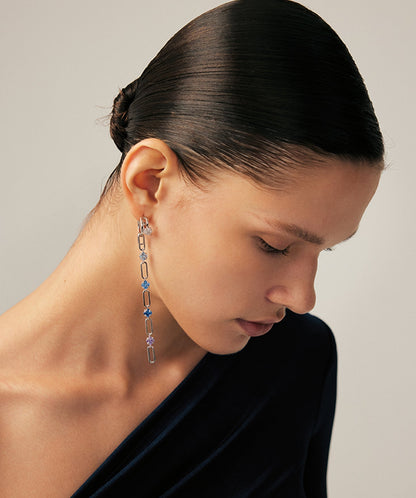 Wilda Gemstone Aurora Mismatched Cocktail Earrings
