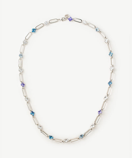 Wilda Gemstone Aurora Paperclip Chain Necklace