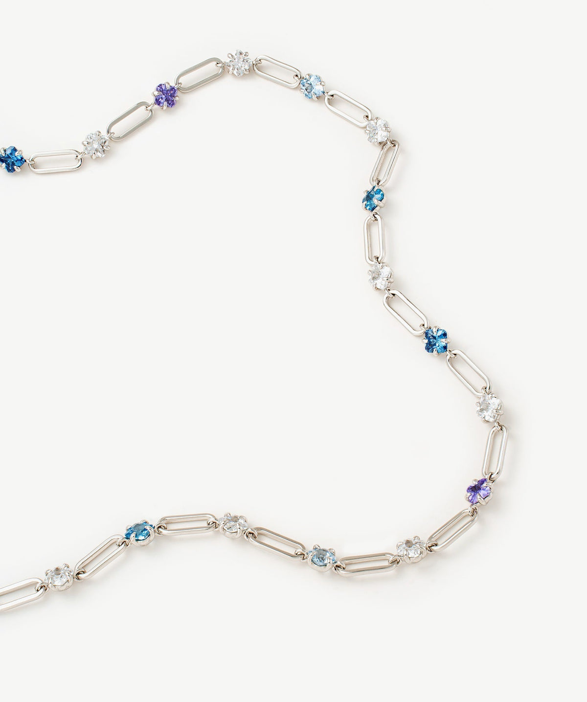 Wilda Gemstone Aurora Paperclip Chain Necklace