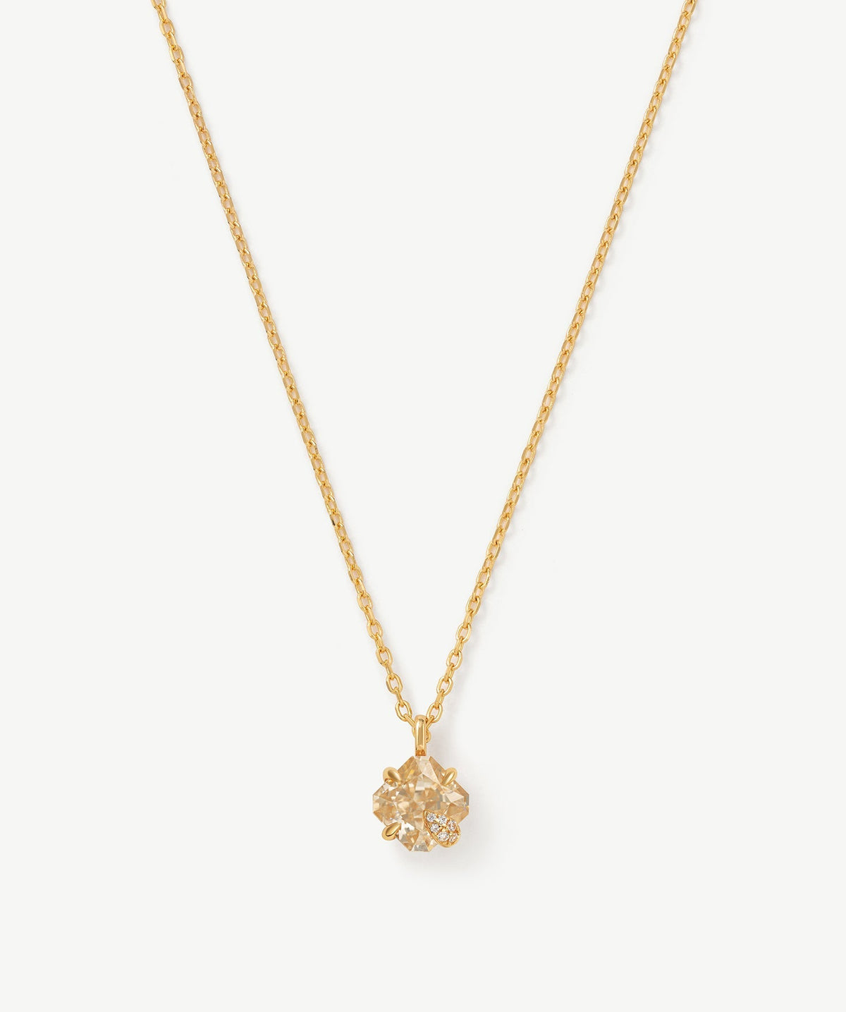 Wilda Gemstone Pave Petite Pendant Necklace