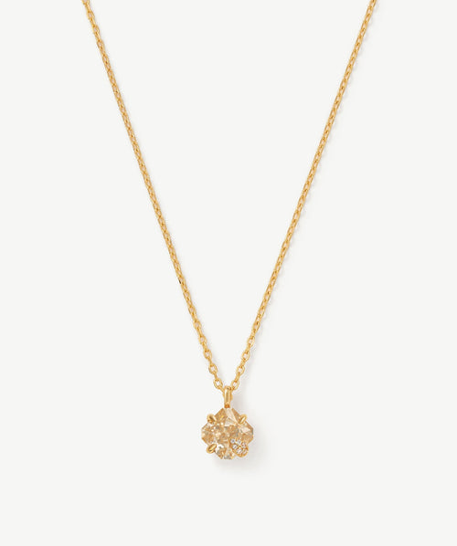 Wilda Gemstone Pave Petite Pendant Necklace