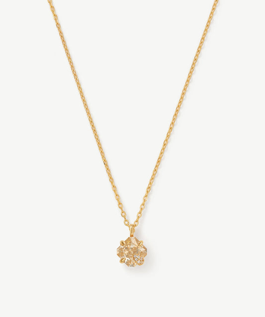 Wilda Gemstone Pave Petite Pendant Necklace