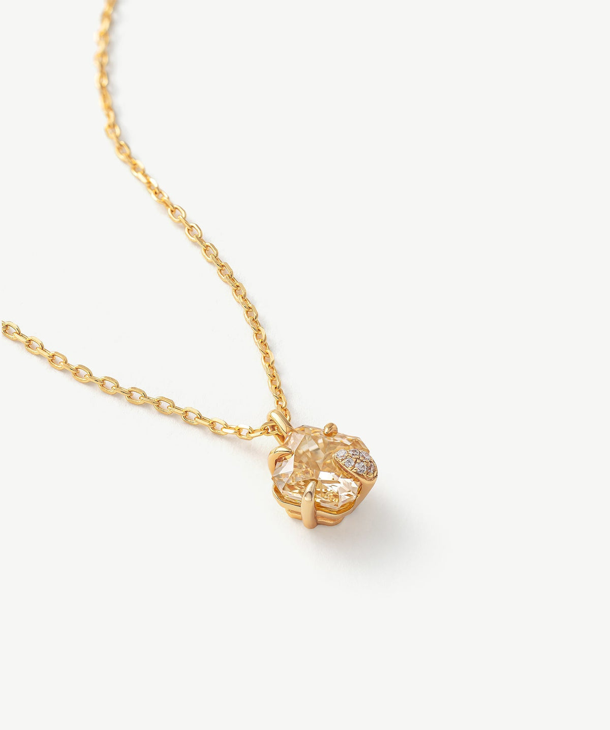 Wilda Gemstone Pave Petite Pendant Necklace