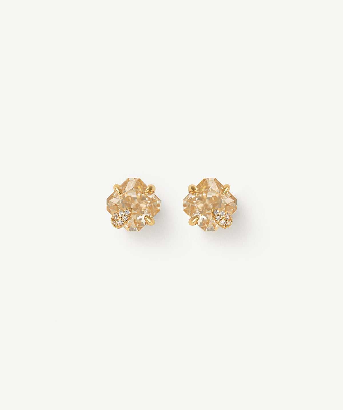 Wilda Gemstone Pave Stud Earrings