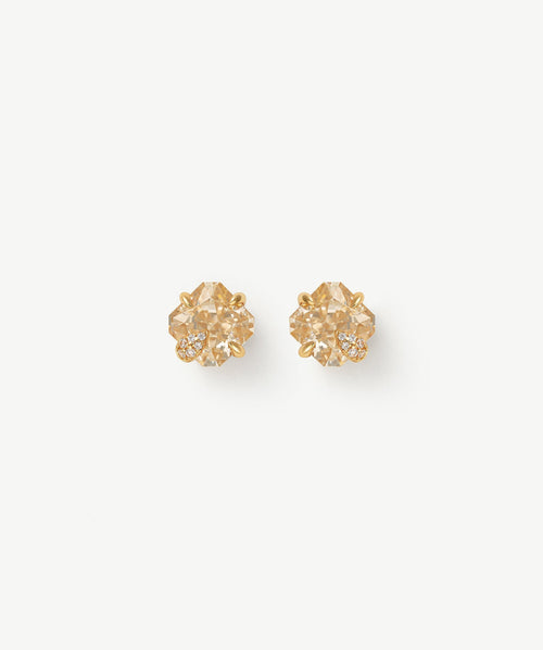 Wilda Gemstone Pave Stud Earrings