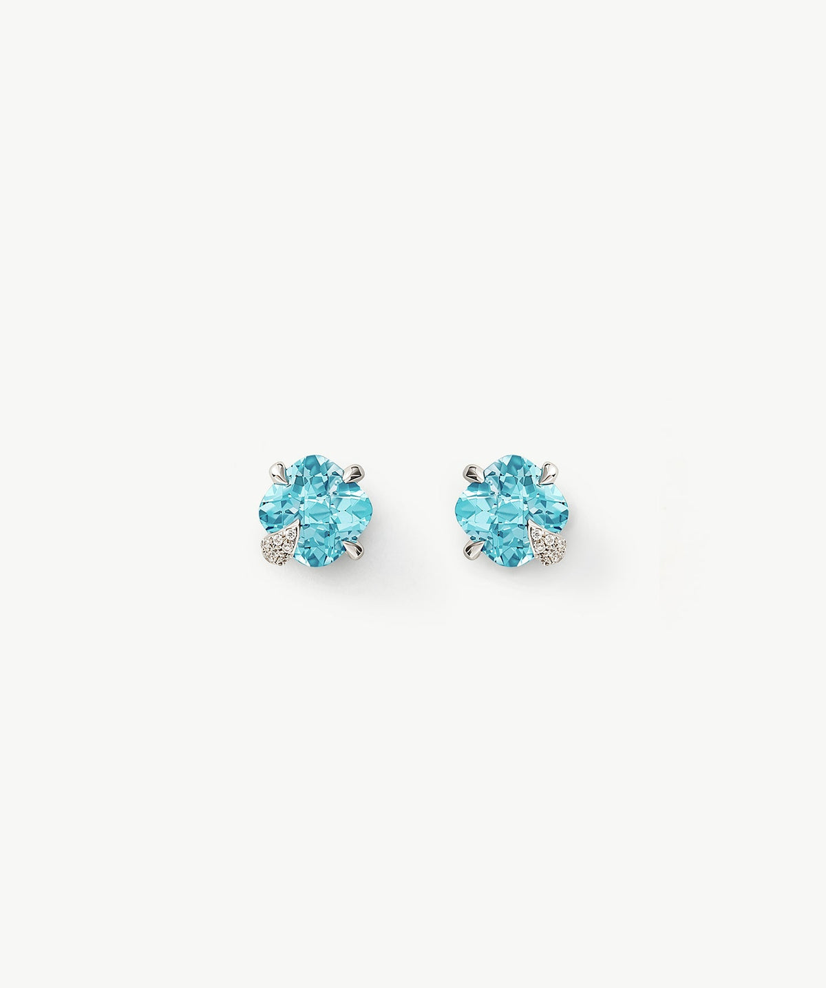 Wilda Gemstone Pave Stud Earrings