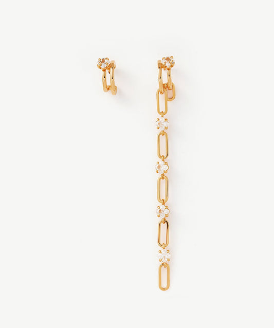 Wilda Gemstone Solis Mismatched Cocktail Earrings