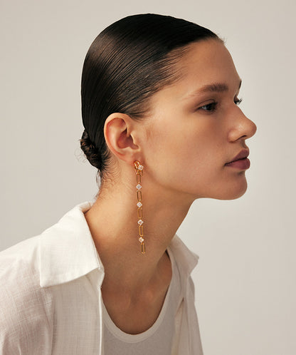 Wilda Gemstone Solis Mismatched Cocktail Earrings