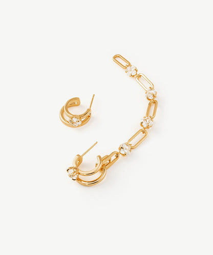 Wilda Gemstone Solis Mismatched Cocktail Earrings